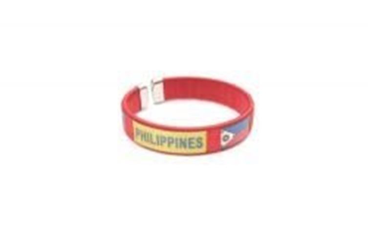 Philippines Red Country Flag Flexible Adult C Bracelet Wristband … 2.5 Inches