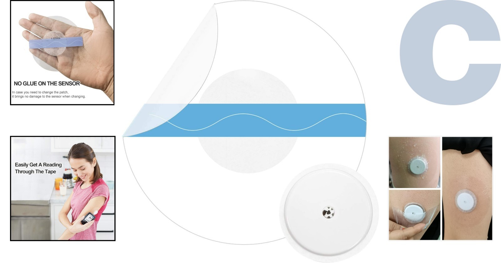 40 Count Libre Sensor Covers – Easy to Use, Latex-Free & 15 Days Protection