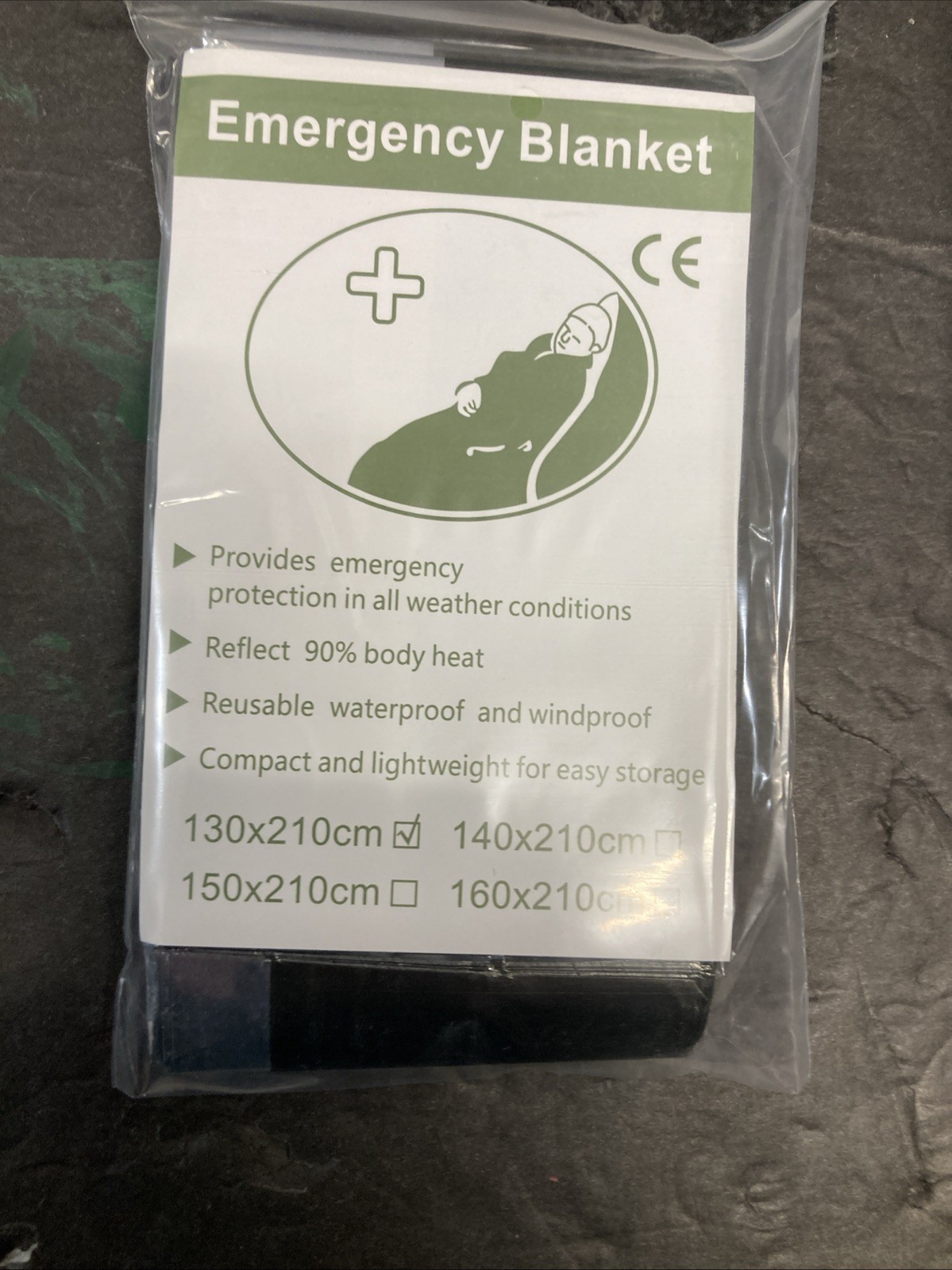 Lot of 10 Emergency Rescue Space Thermal Mylar Blanket 130x210mm