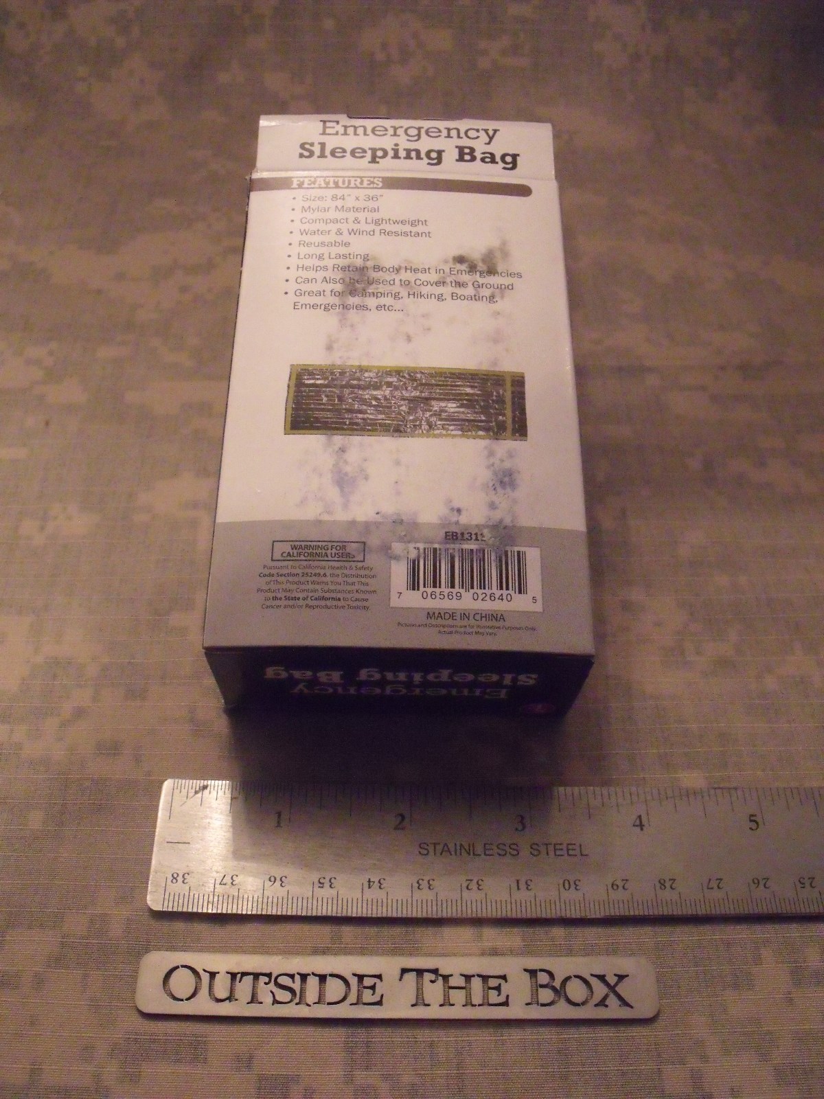 Emergency/Survival: Emergency Survival Sleeping Bag – 36 “x 84” Only 3.6 Ounces