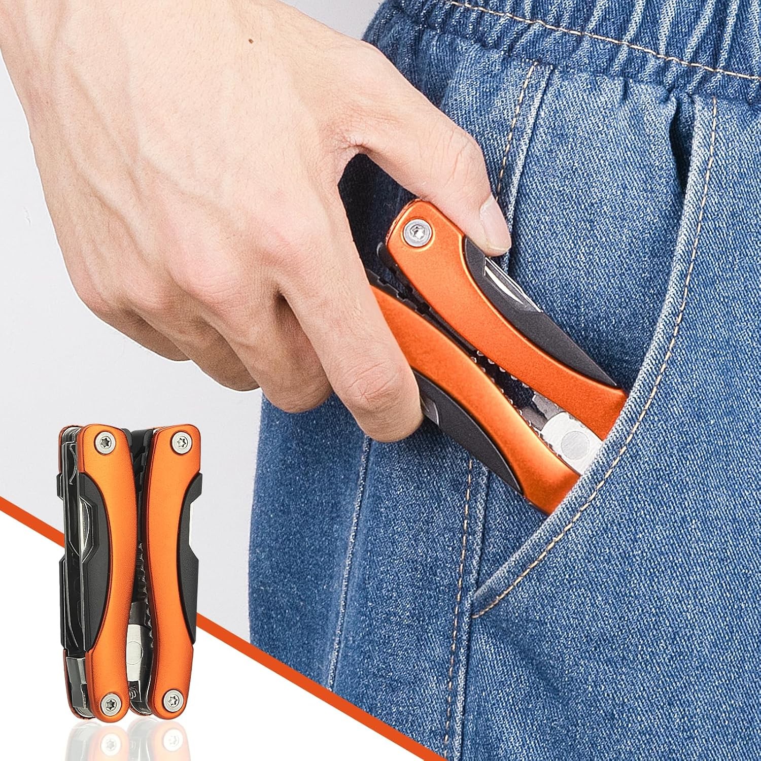 Needle Nose Multitool Pliers Pocket Knife Camping Hunting Hiking EDC