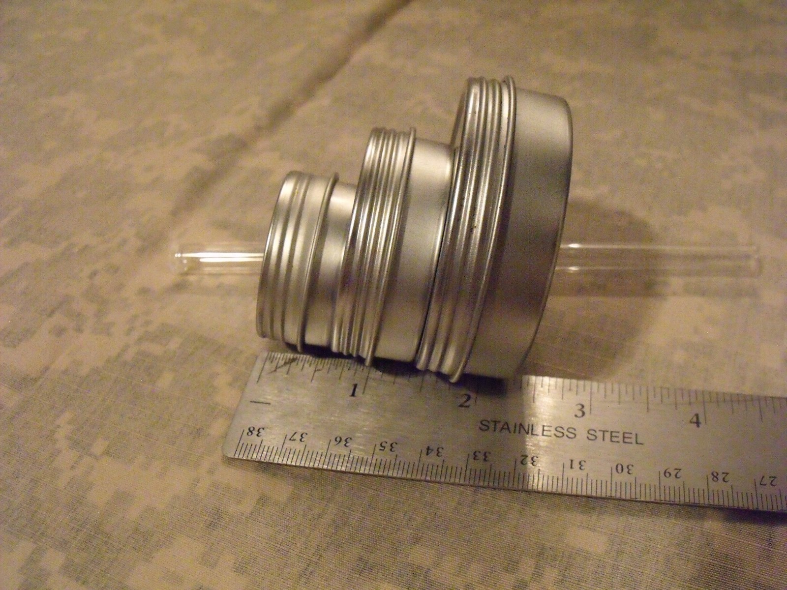 Emergency/Survival Screw Top Tin/Container: SET of (3) Sizes – Make your own kit