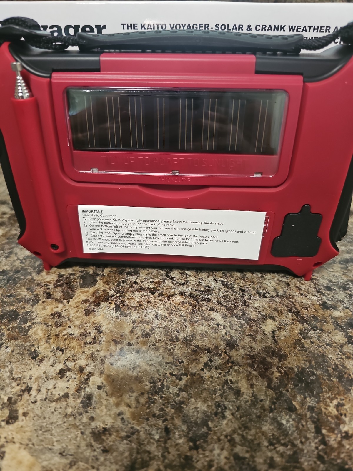 Red Kaito KA500 Voyager Solar Crank Battery Survival Radio AM FM Shortwave NEW