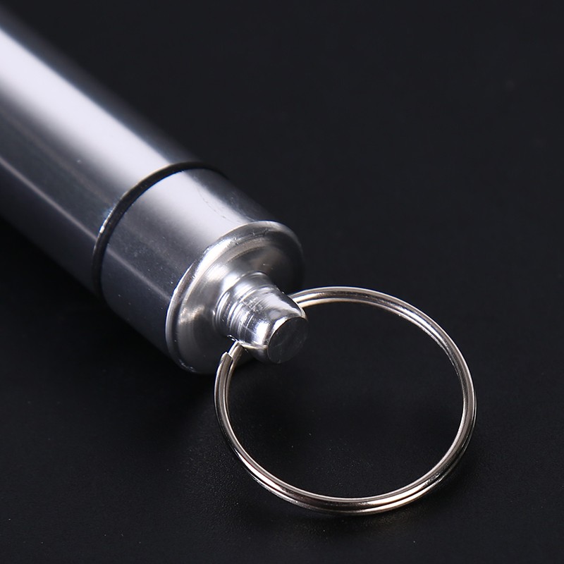 Portable Waterproof Pill Case Bottle Keychain Storage Holder Container Box Tools