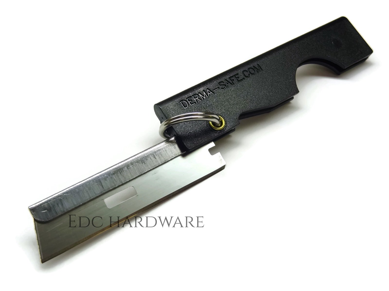 Derma-Safe 3 Pack Razor Knife with Cable Ring EDC IFAK SERE Survival HR207 Black