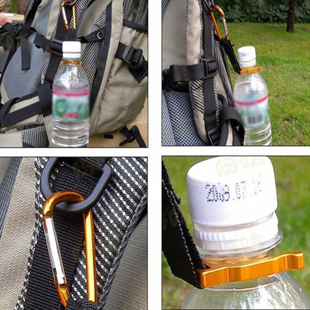 Water Bottle Holder Outdoor Camping Hiking Carabiner Buckle Bottle Bracket