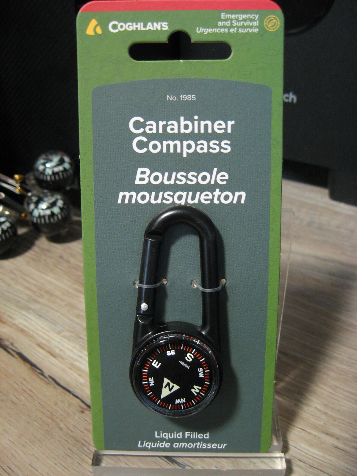 Coghlan’s Carabiner Compass – Compact Lightweight – Survival – Glow In Dark 1985