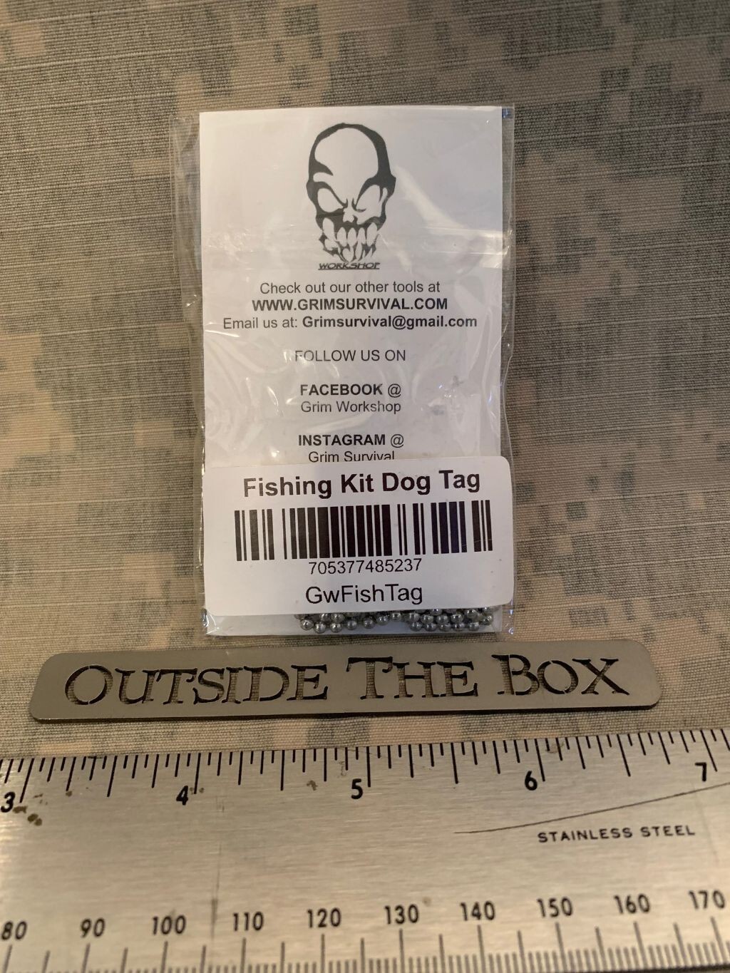 Emergency/Survival: Grim Workshop NEW – Fishing Hook Dog Tag – MADE IN USA!