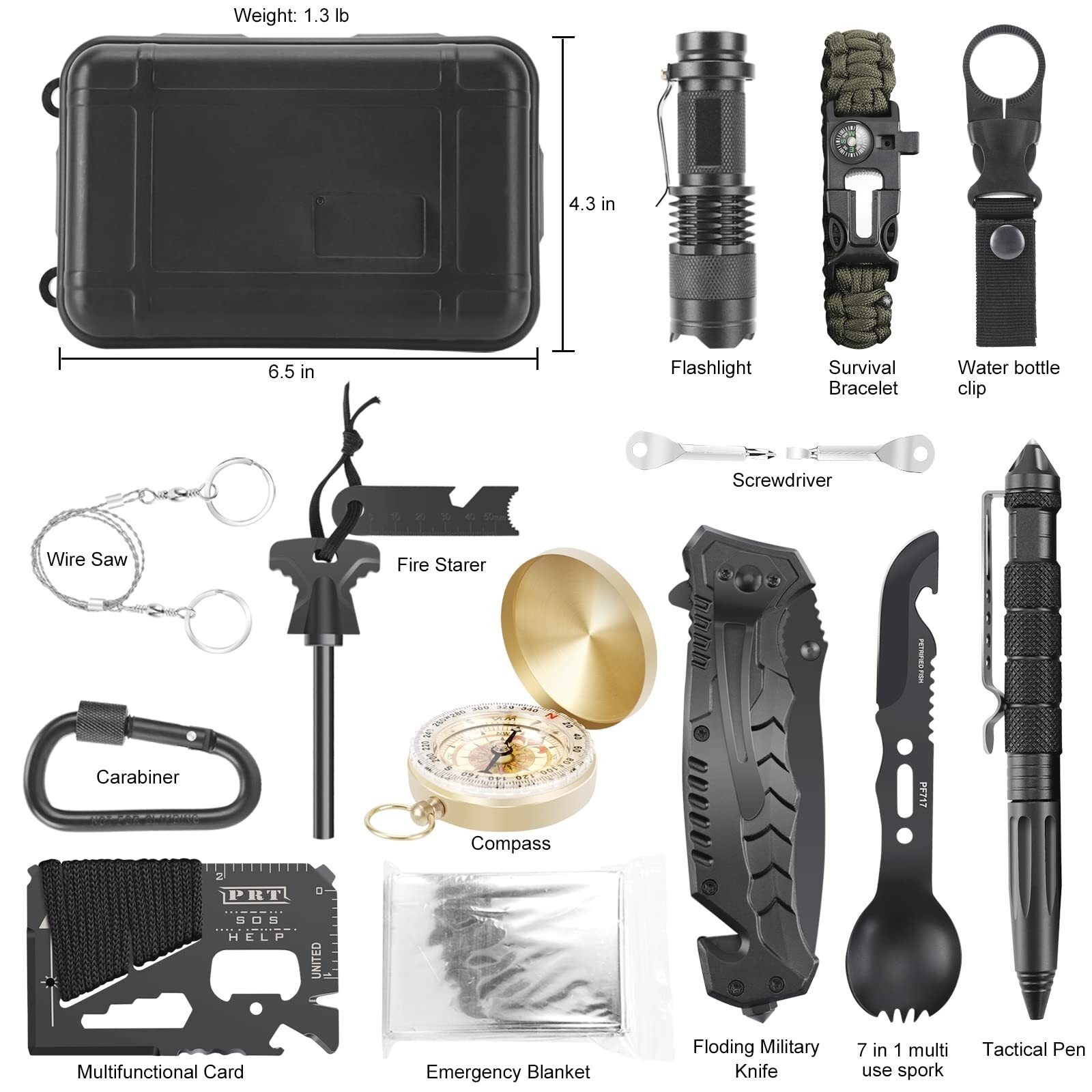 Gifts for Him Men Dad Christmas, Survival Kits, Emergency Survival Gear and E…