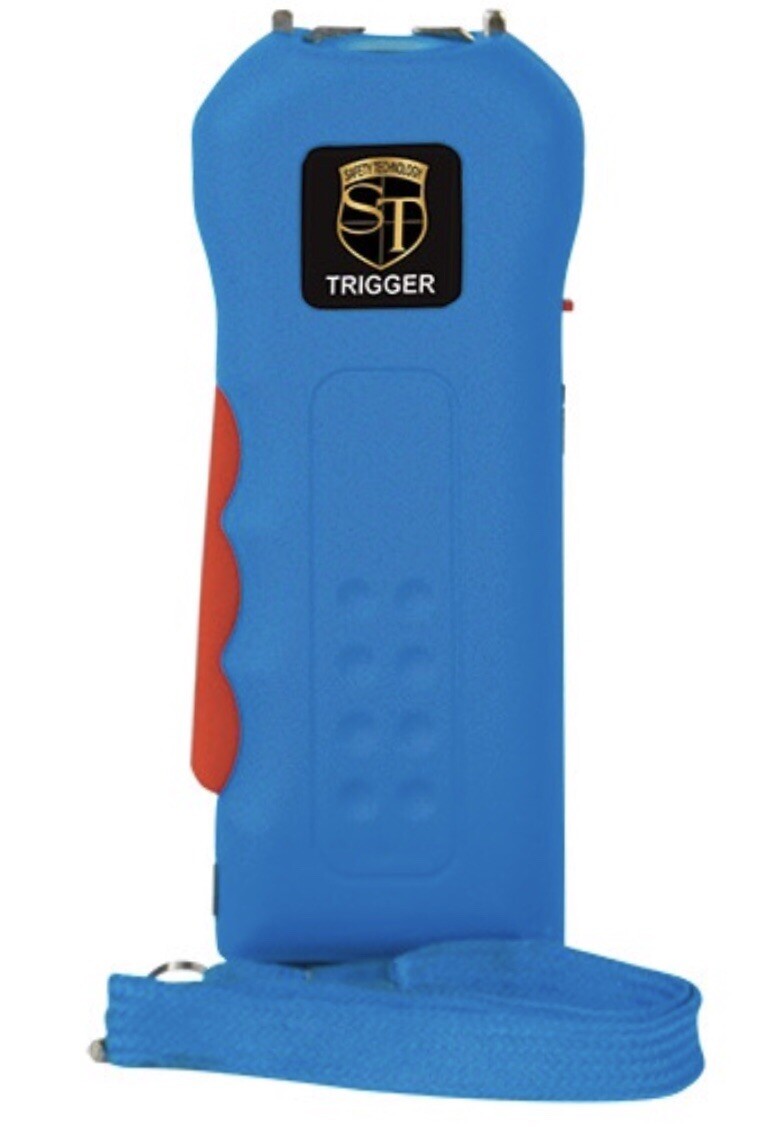 Stun MASTER ST POLICE Defense BLUE SQUEEZE Stun Gun Rechargeable LED FLASHLIGHT