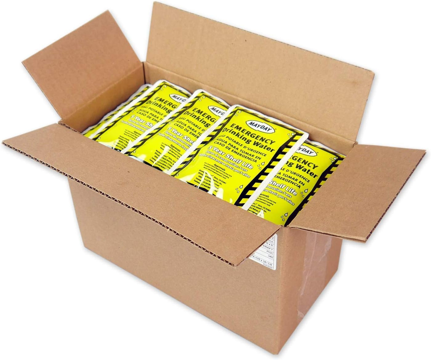 100 Emergency Water Pouches for Survival, Backpacking & Preparedness