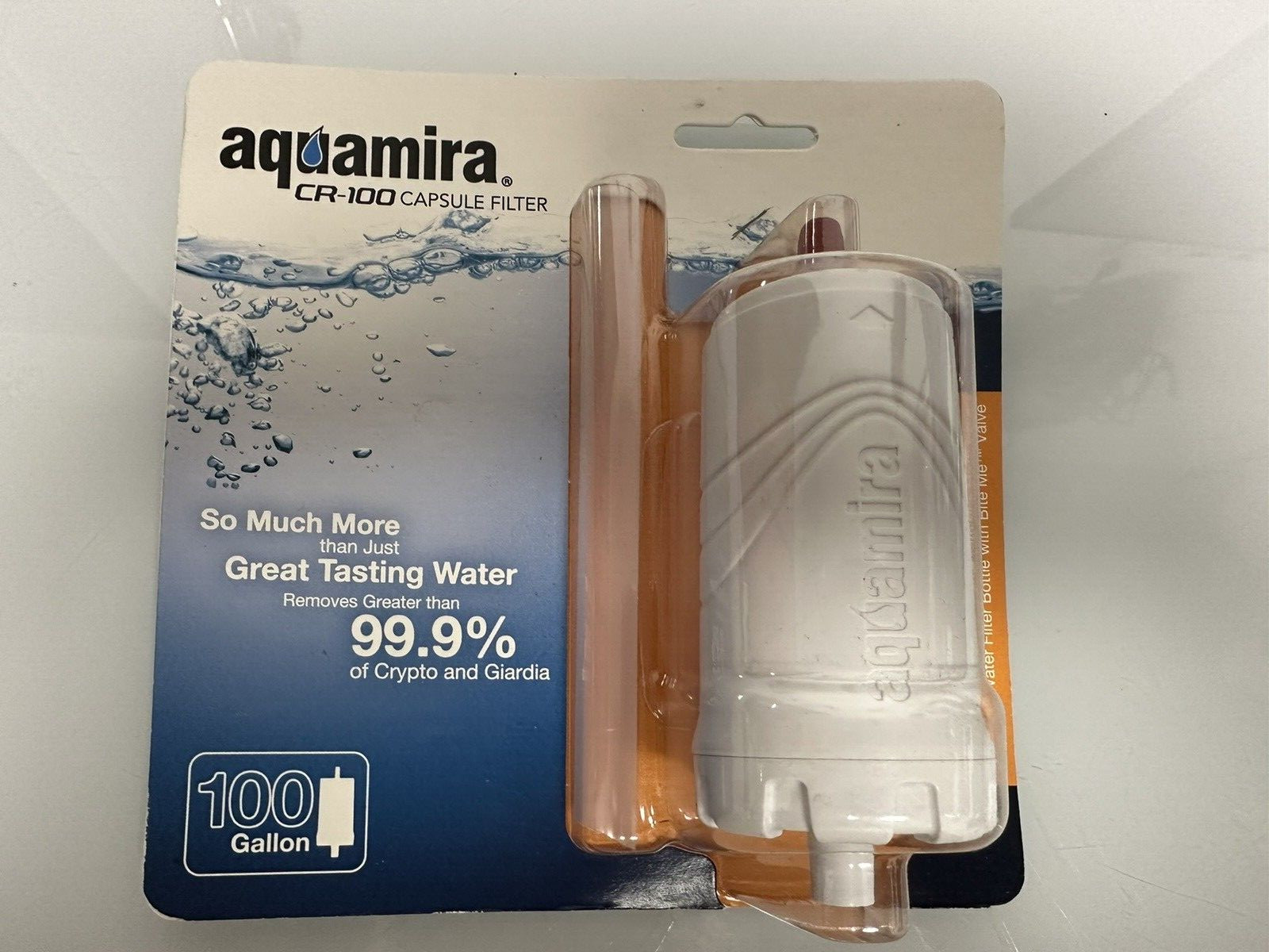 Aquamira 100 Gallon Capacity Water Filter Bottle Replacement Cartridge Survival