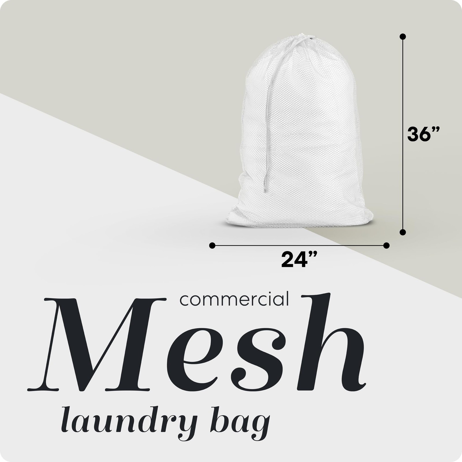 Handy Laundry Mesh Bag, Extra Large 24″ x 36″ – x 36″, White