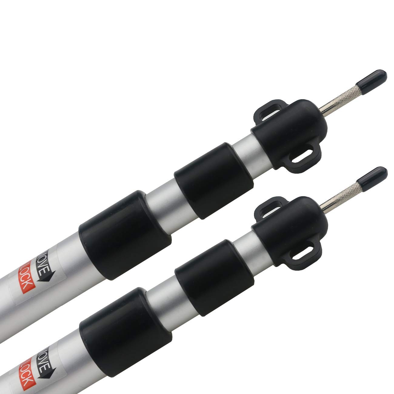 Sunnyglade 2 Pcs Adjustable Tarp Poles, Silver 43.5 inches x [width],