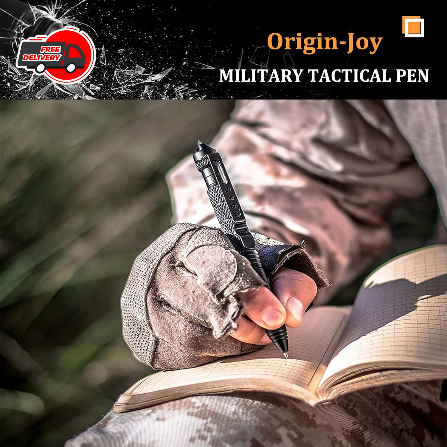 Military Tactical Pen Self Defense Pen Emergency Glass Breaker Tungsten Steel