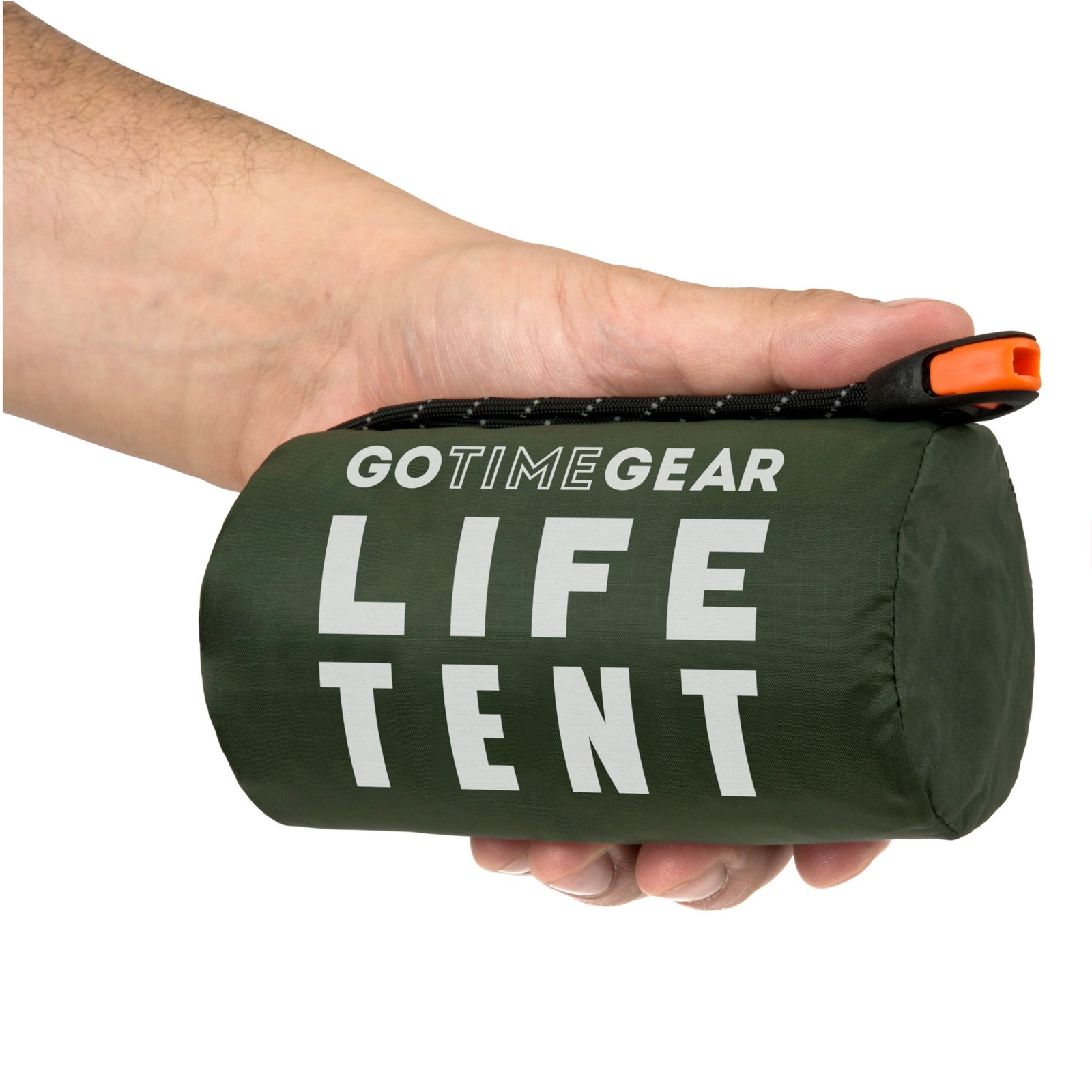 Go Time Gear Emergency Tent – Reflective Heat Shield for 1 Pack, Green