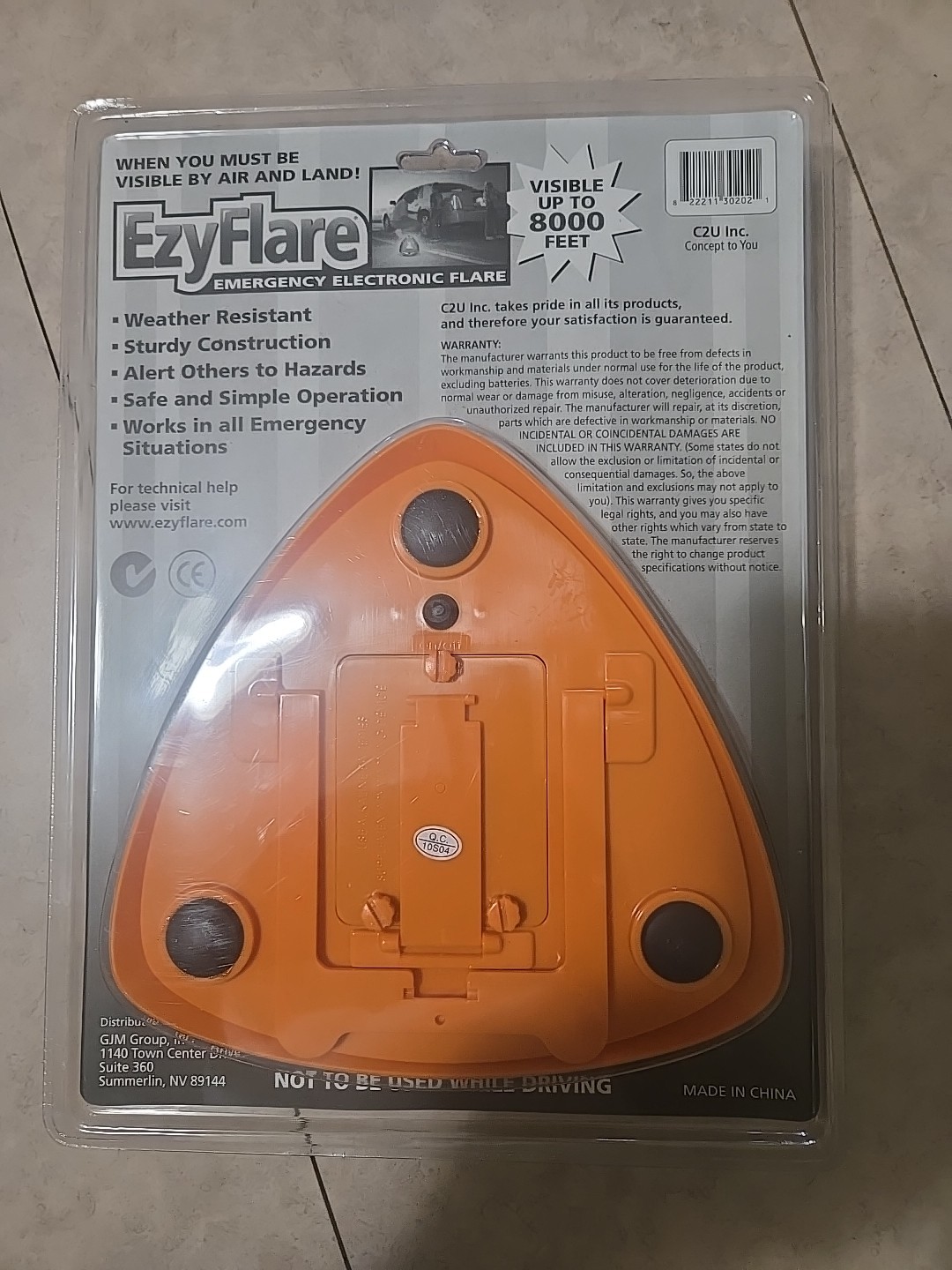 EzyFlare EZY FLARE Emergency Roadside Electronic Flashing LED Warning Light