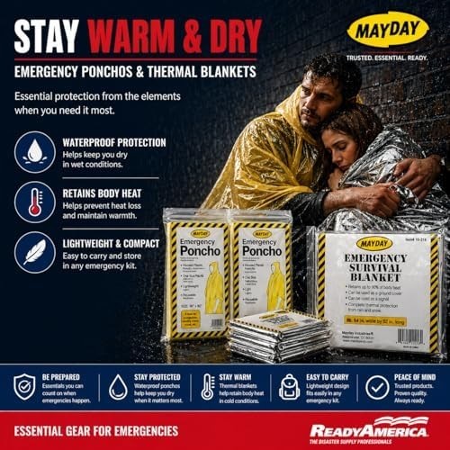 70280 72 Hour Emergency Kit, 2-Person, 3-Day Backpack, Includes First Aid Kit, S