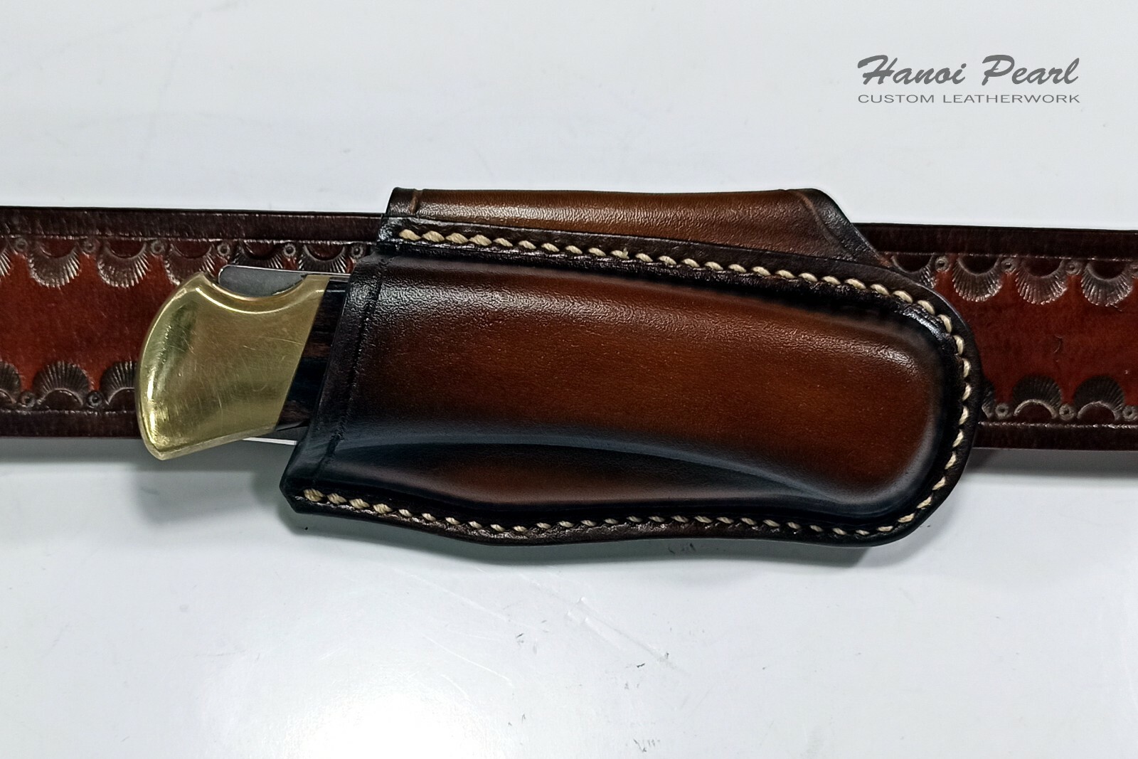Buck 110 Hunter Sheath | Custom Cross Draw Scout Carry Leather Sheath
