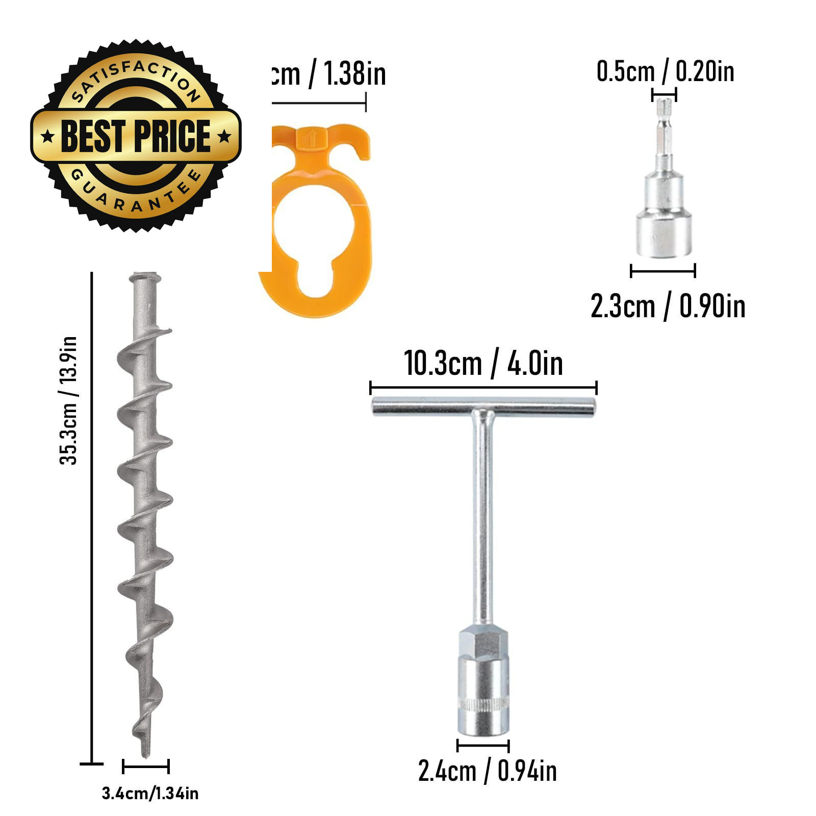 Keltrion 12 PCS Screw in Tent Stakes for Women Men – Ground Anchors silvery