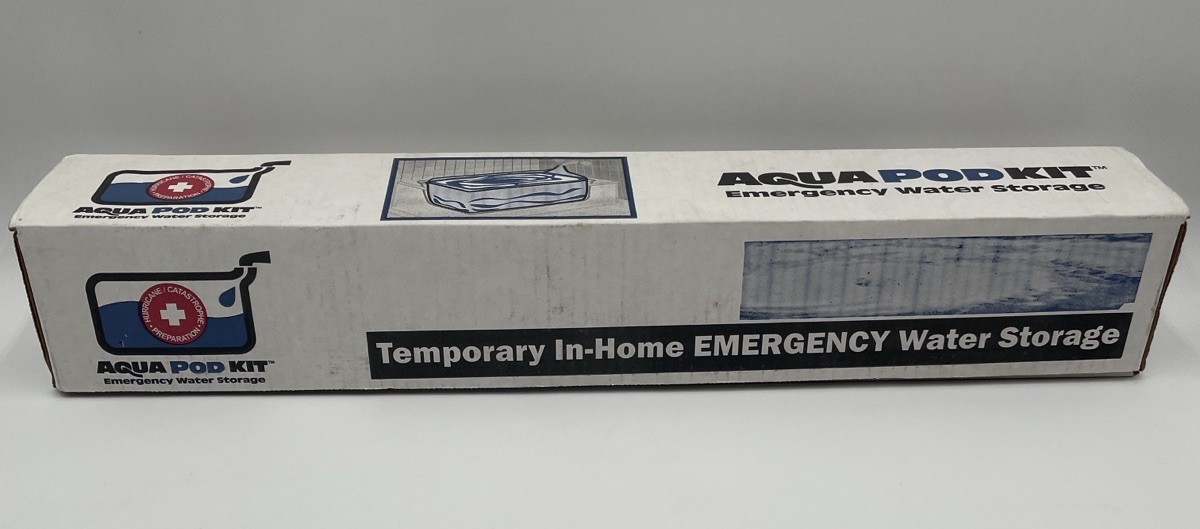New AquaPod Kit 65 gal Emergency Water Storage In-Home Bathtub
