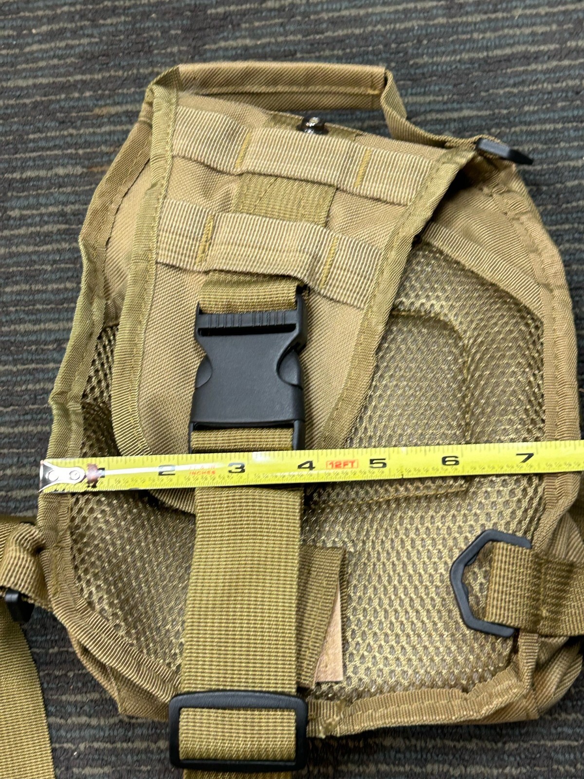 Shoulder Sling Bag Military Style Outdoor Compact Tan