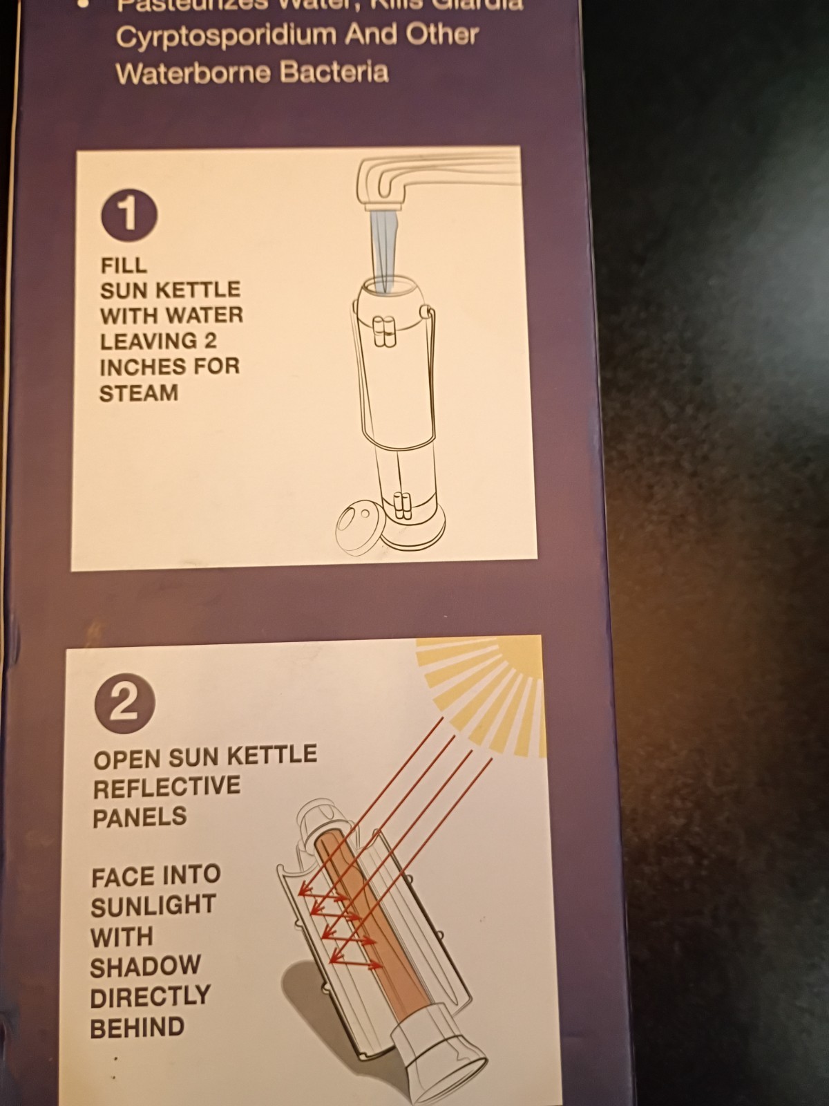 4 Patriots Sun Kettle Solar Water Heater, Boil Water Without Fuel or Flames New