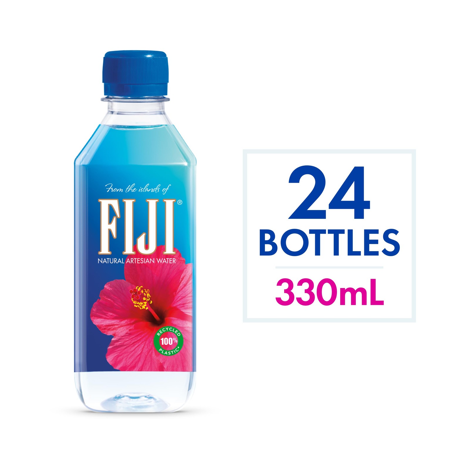 FIJI Natural Artesian Bottled Water 330mL / 11.15 Fl Ounce (Pack of 24) – 100%