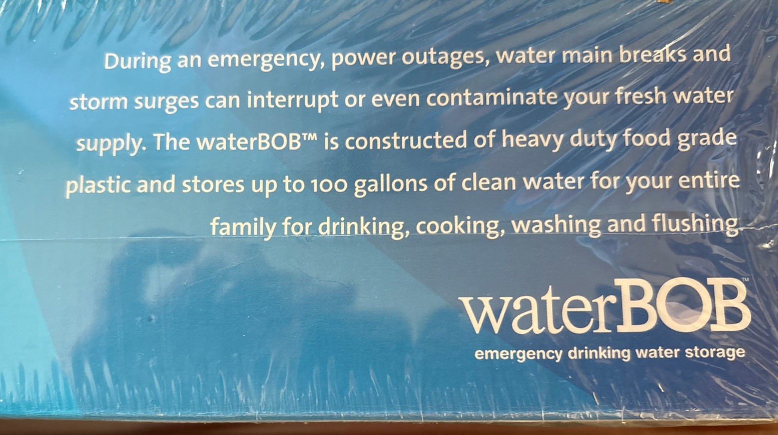 waterBOB Emergency Drinking Water Storage 100 Gallons Survival Gallon