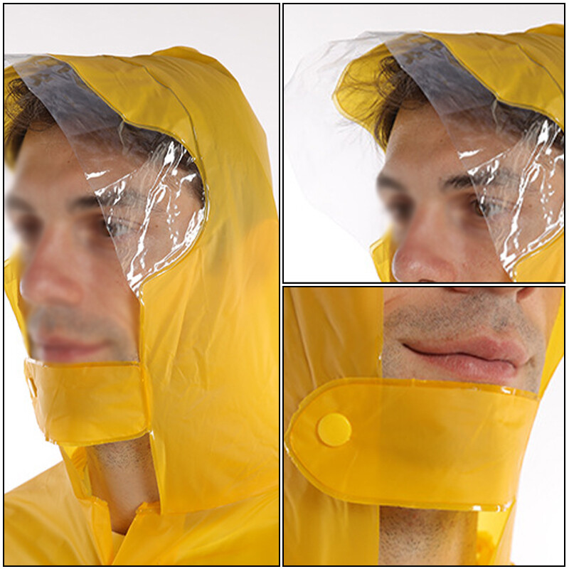 1 Set Rain Ponchos Hooded Protection Suits Outdoor Travel Pants Raincoat Split