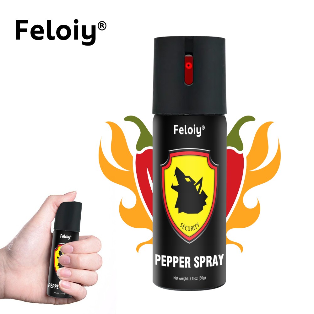 4 PACK POLICE Pepper Spray Maximum Strength Self Defense Security Black 3.7oz