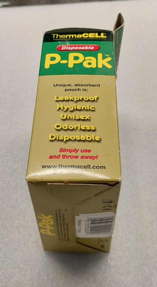 ThermaCell Disposable P-Pak 2 Pack Urine Absorbent Pouch Camping Boating Fishing