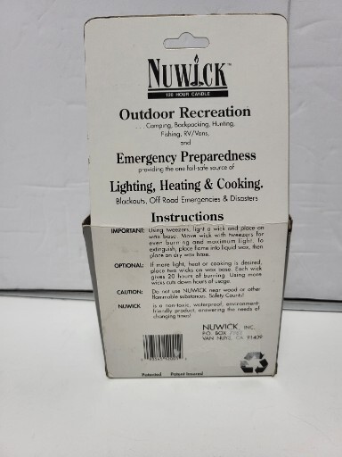 Nuwick 120 Hour Emergency Candle Moveable Wicks Reusable Light Heat Cook – 14 oz