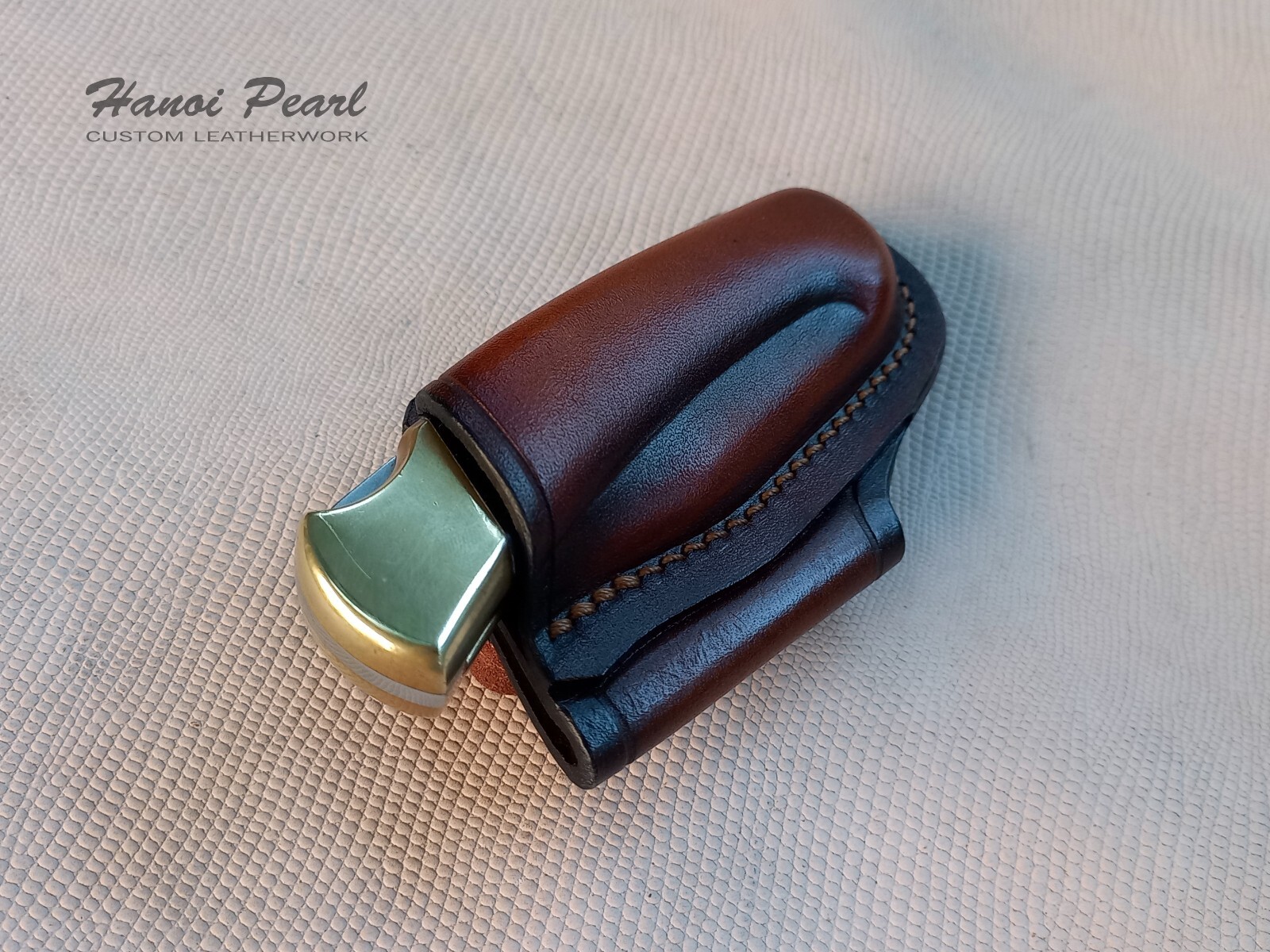 Buck 112 Custom Sheath | Strongside Horizontal Carry Leather Sheath