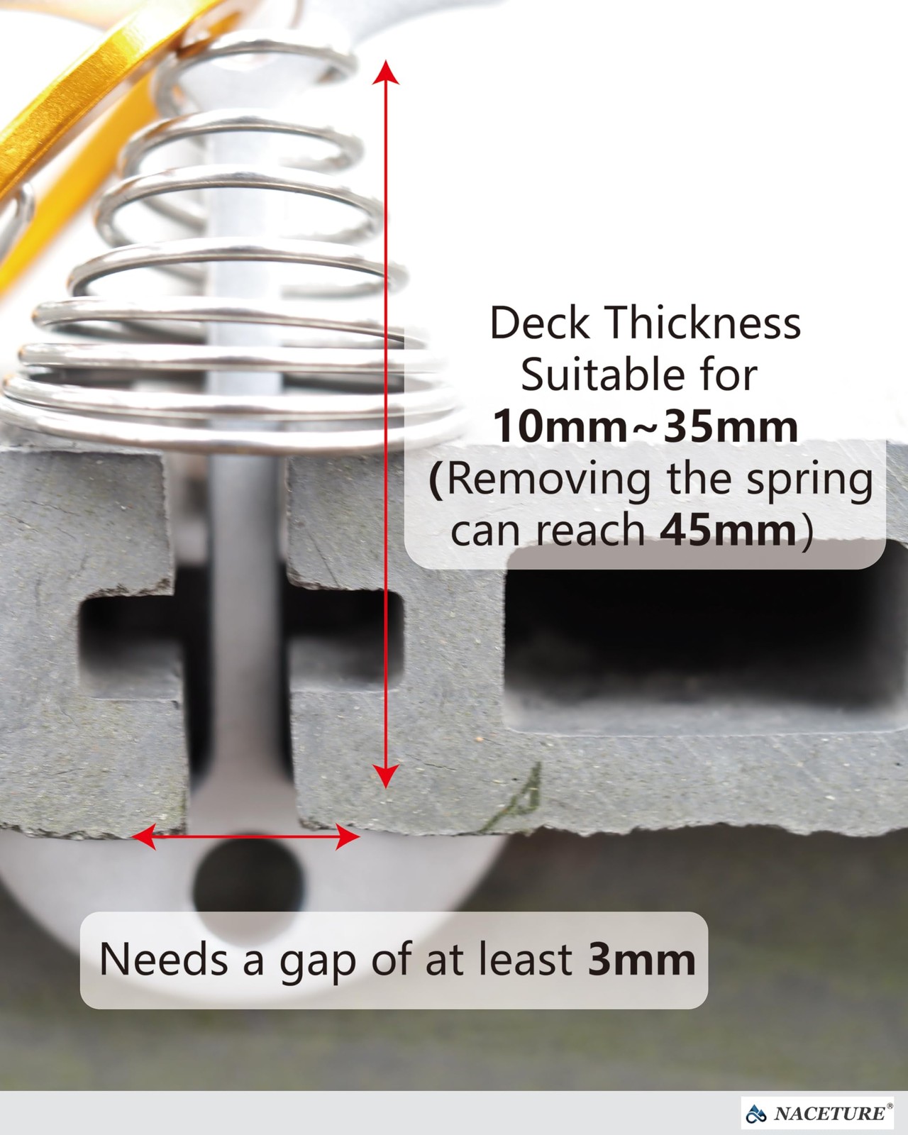 NACETURE Deck Anchors Pegs with Carabiners – Tie Down Anchor Rope Sliver