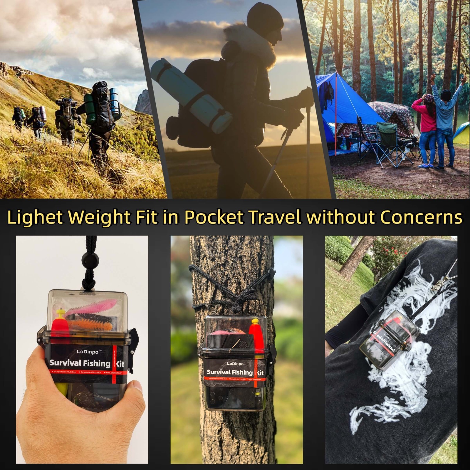 Portable Pocket Fishing Tackle Box Lightweight Survivalist Accessories