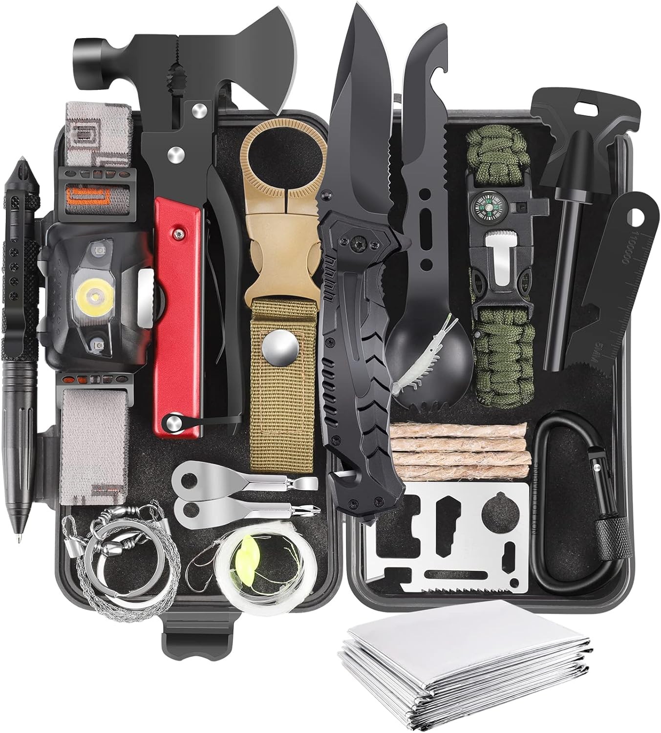 Gifts for Men Dad Husband Boyfriend 30 in 1 Survival Gear and Equipment