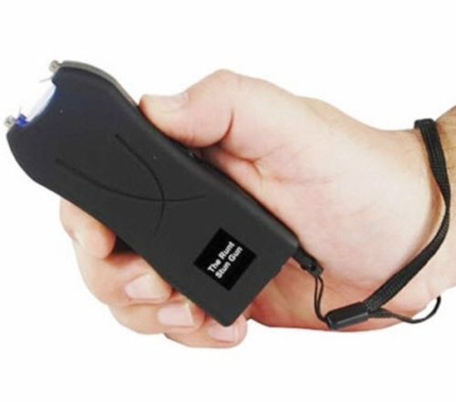 Mini Hand Pocket WOMEN Stun Gun BLK Rechargeable 80 Million Volt LED w/ HOLSTER