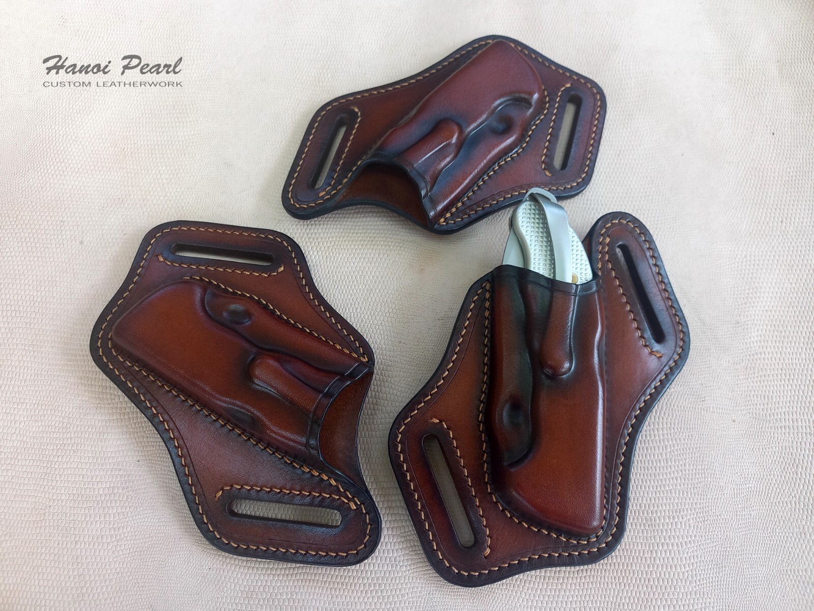 Custom Canted Leather Sheath for SAK Victorinox Hunter Pro Alox [Sheath Only]