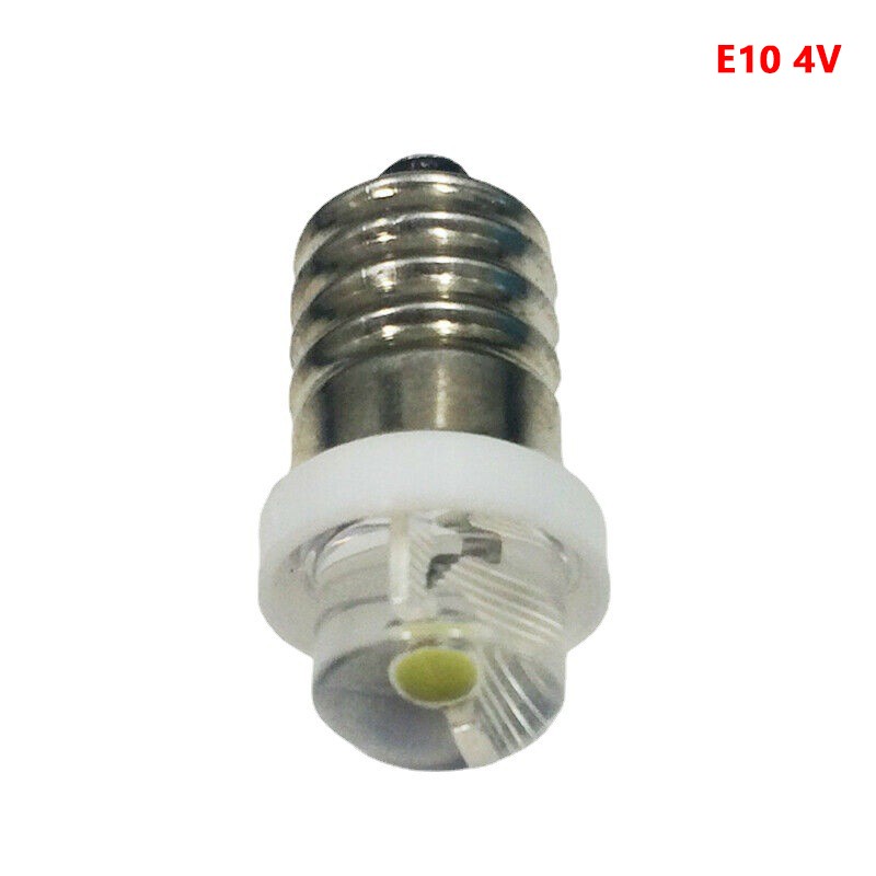 3/4.5/6V 0.5W Torch Bulb 6000K White LED E10 Socket Replacement Bulb for Torch