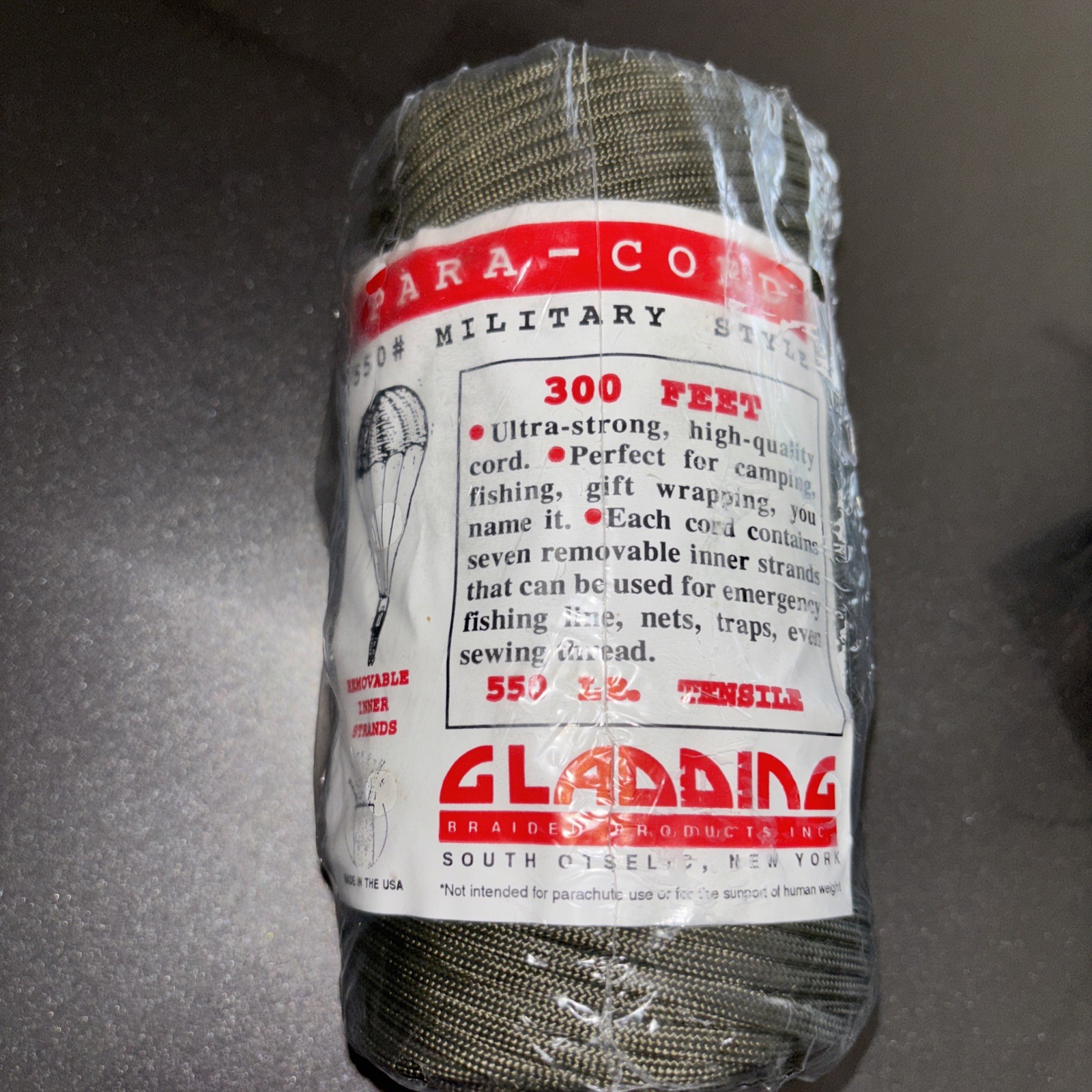 Gladding Nylon Cord 300 Feet New
