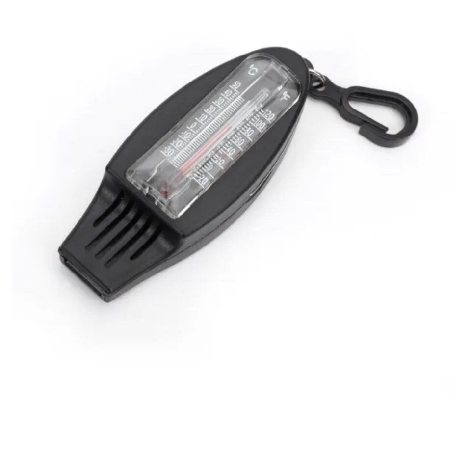 Ozark Trail 4-Function Whistle-thermometer, Magnifier, Compass, Whistle- New