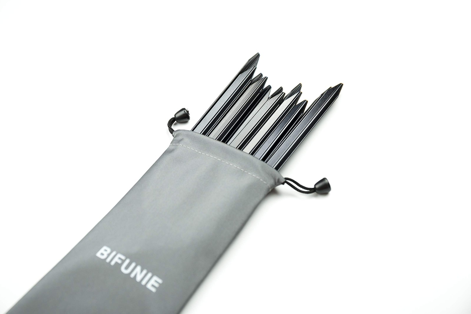 Aluminum Alloy Tent Stakes Pegs, 12-Pack Ground Pegs with Black