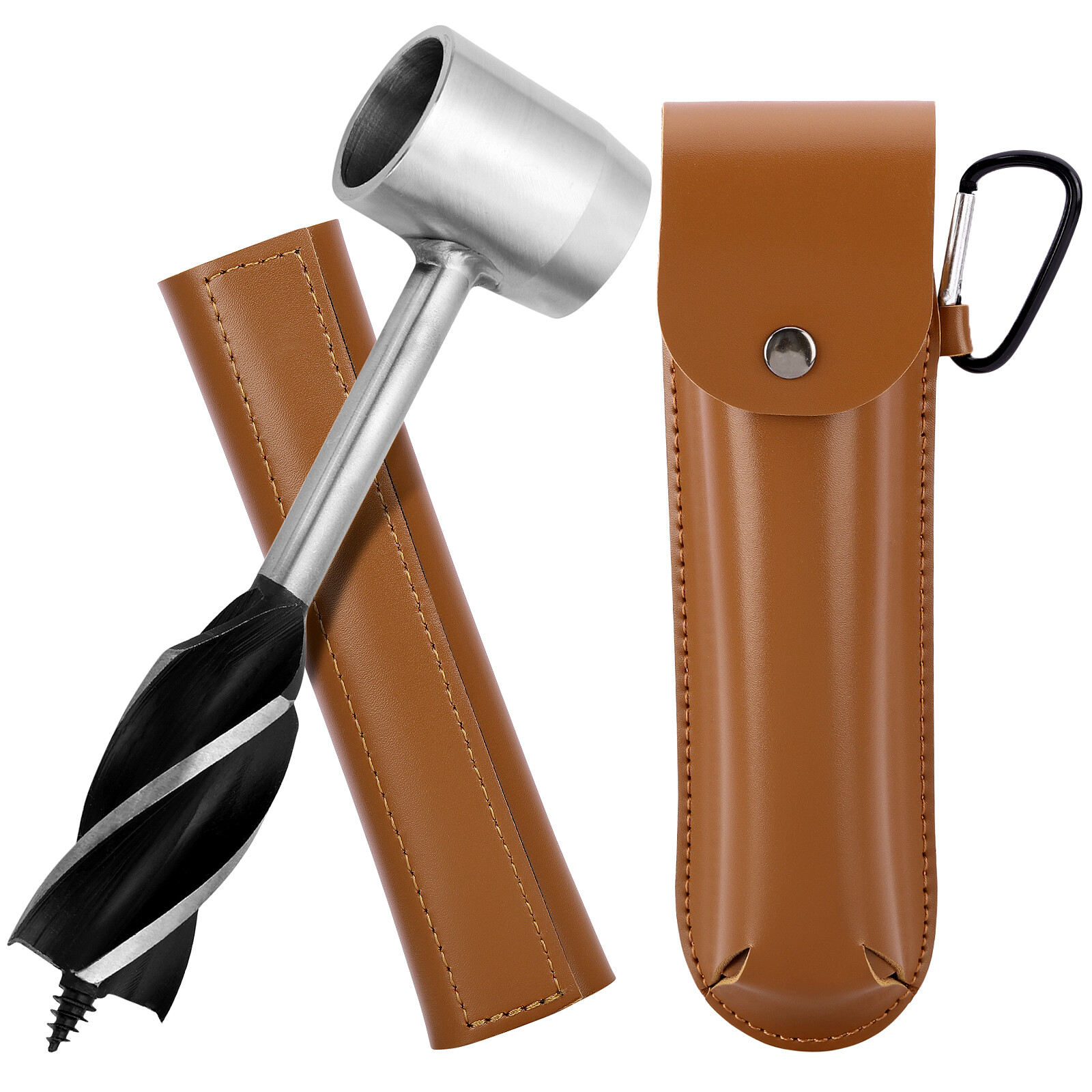 Manual Hand Auger Wrench Tool Outdoor Survival Wood Drill Kit for Bushcraft Tool