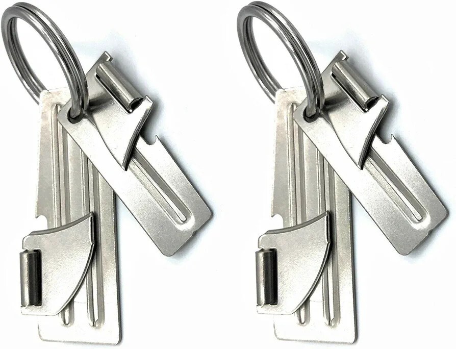 1 PC Shelby P-51 Can Opener & Keyring USA Military Camping Hiking Survival