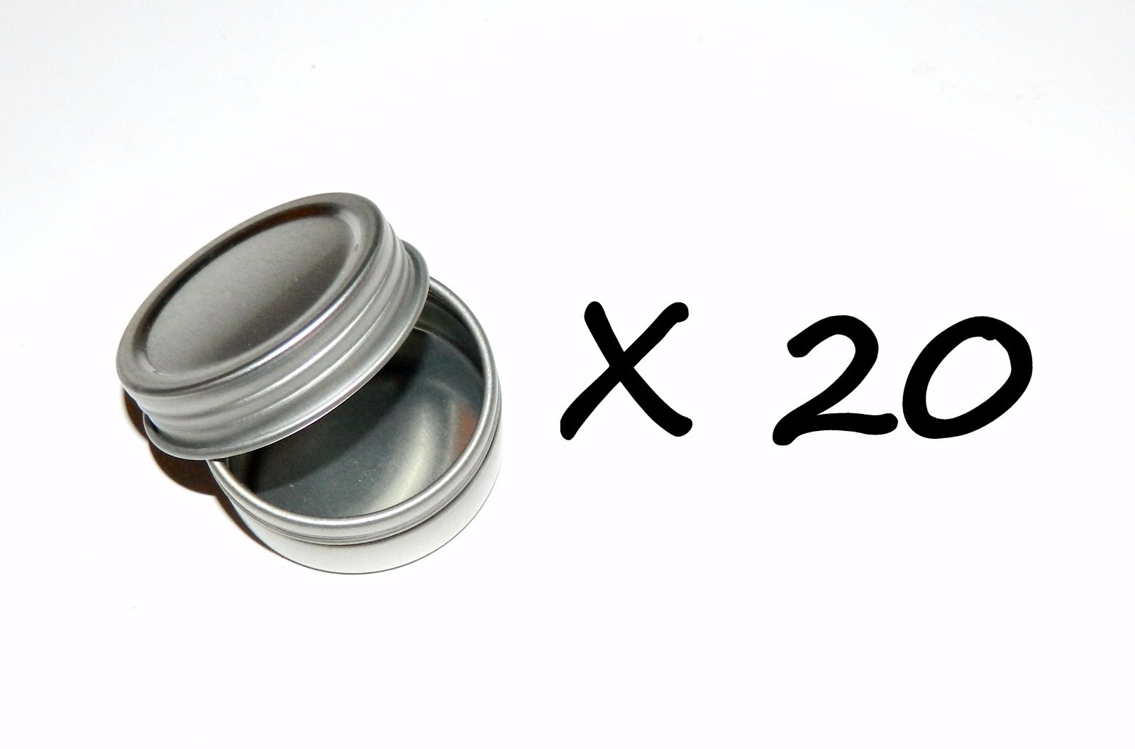 20 X 1/2 oz. Round Shallow Survival Tin Can With Screw Top Lid – Use With Crafts