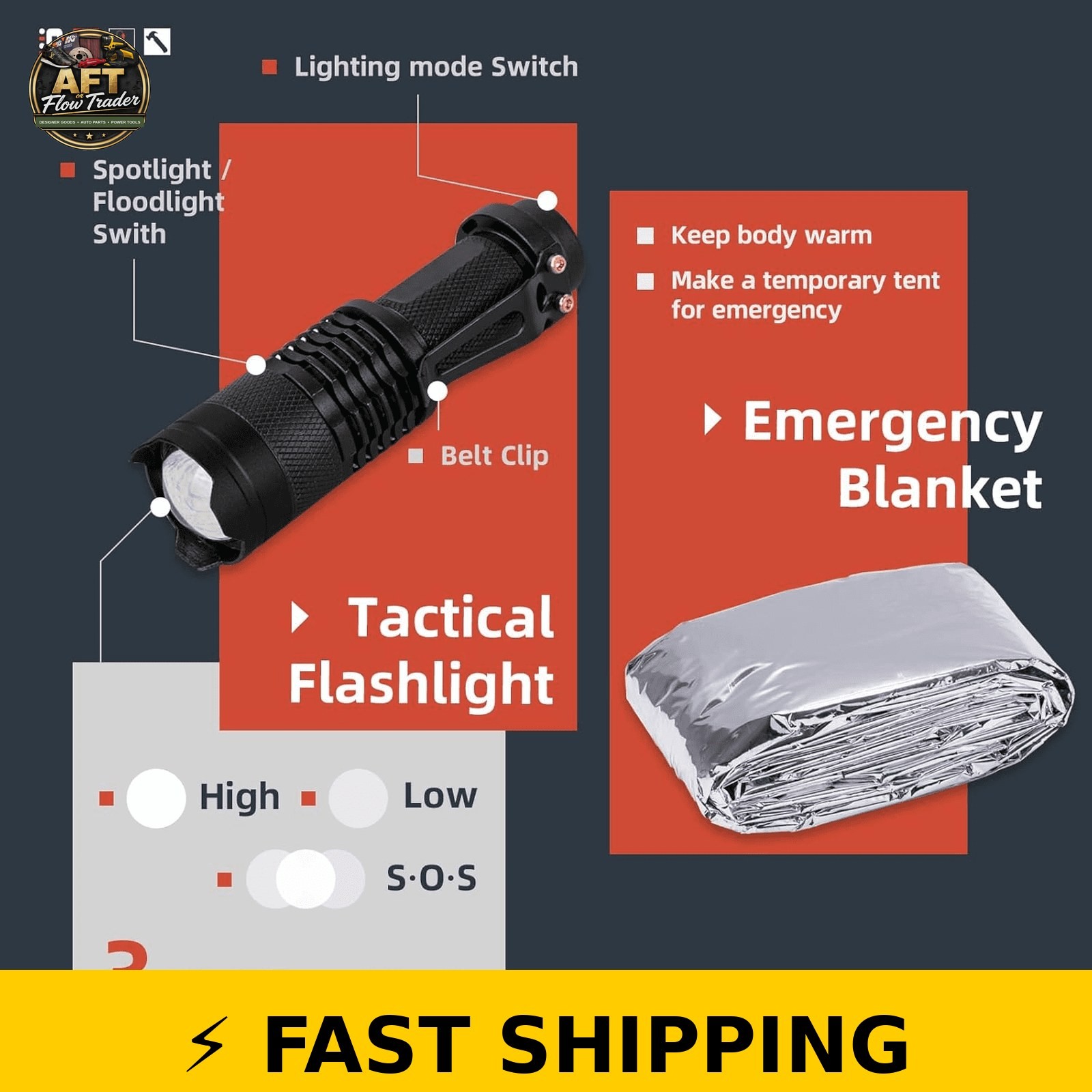 TEIPUERY 14-in-1 Emergency Survival Kit for Outdoor Adventures