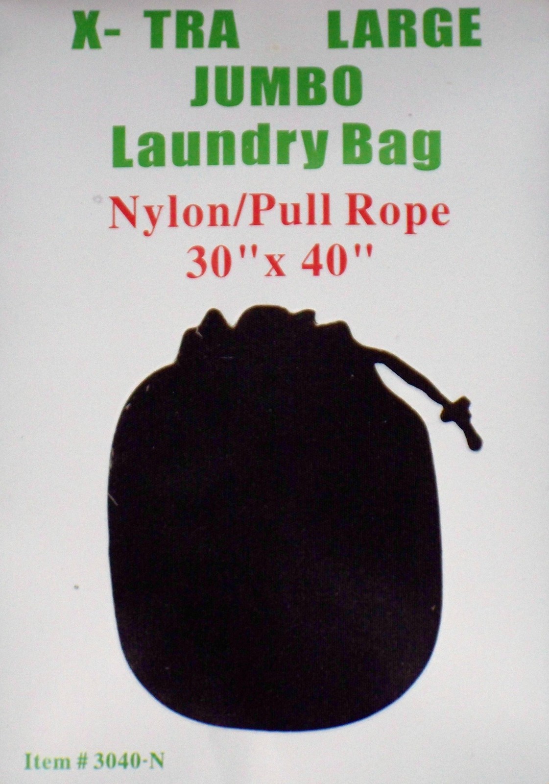 X-Large Jumbo Nylon Draw String Laundry Bag w/Cordlock 30 x 40 Extra Large