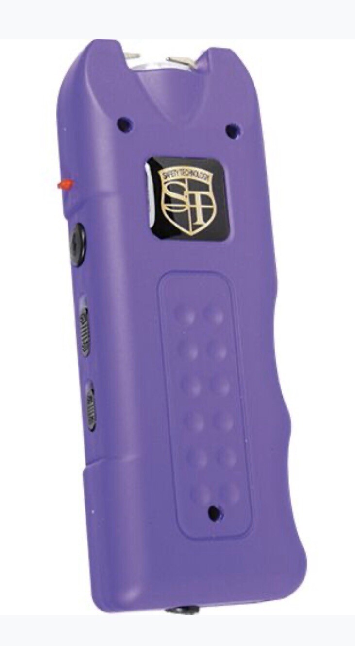 3-in-1 Strong Pain-Inducing Stun Gun, Alarm, Flashlight – PURPLE Self Defense