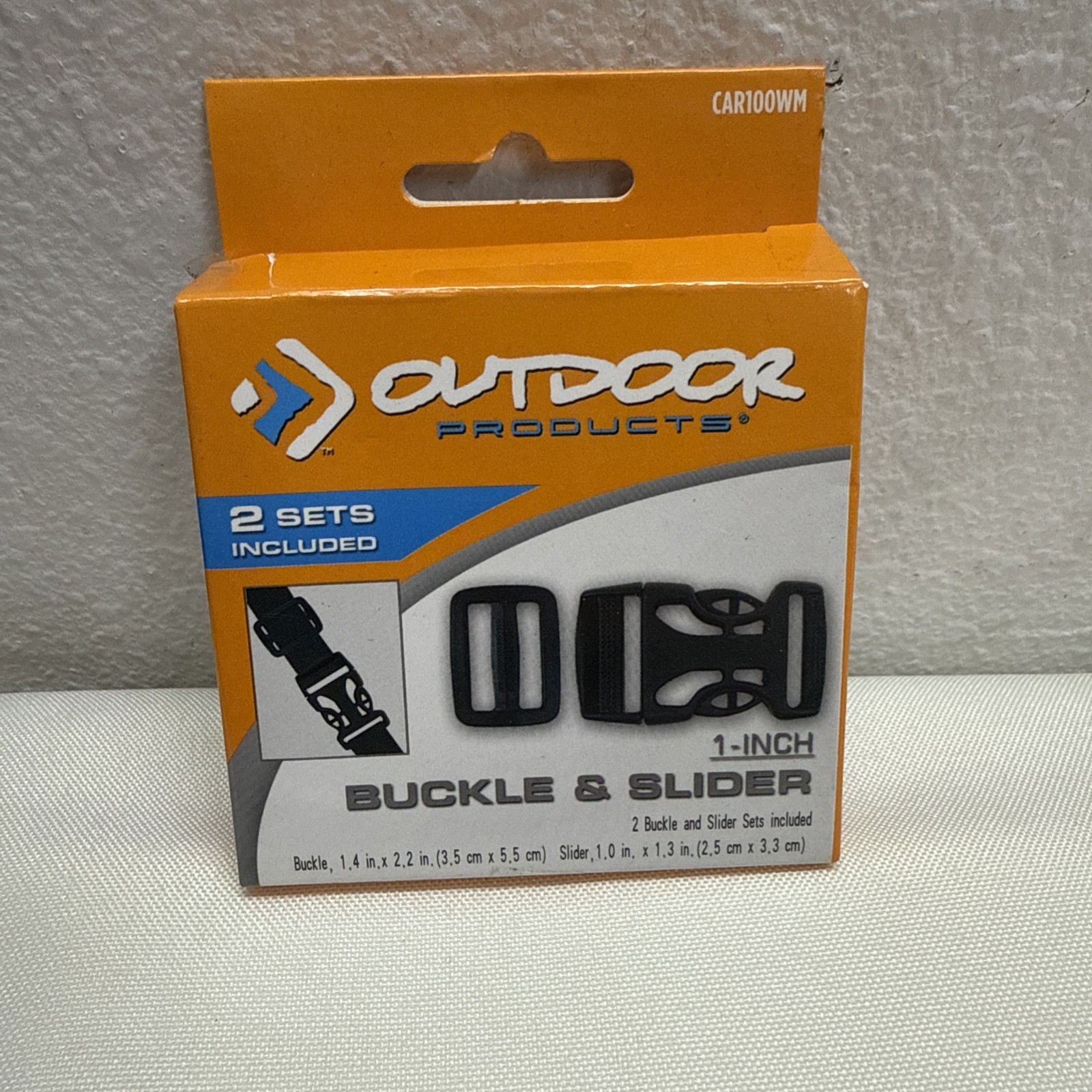 Outdoor Products 1” Buckle & Slider 2 Sets Per Box Bag Pack Repair Custom NEW
